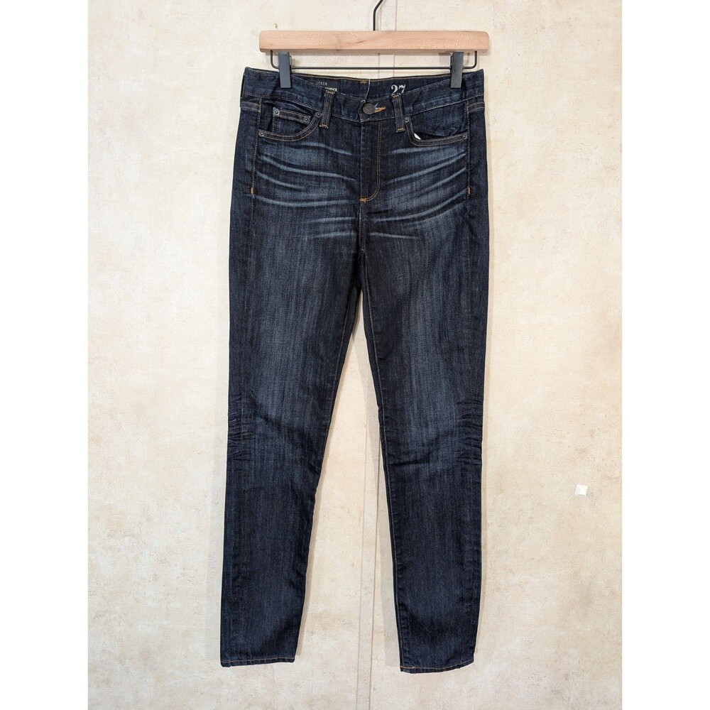 J Crew Toothpick Skinny Jeans Womens 27 Mid Rise Dark Wash Stretch Denim - Picture 2 of 11